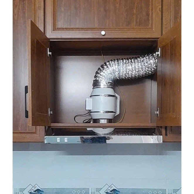 Quạt hút mùi bếp HMB-150P ( Combo quạt và máng hút ) 3