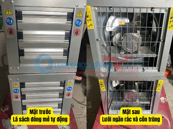 Quạt Thông Gió Vuông Công Nghiệp 400×400 3
